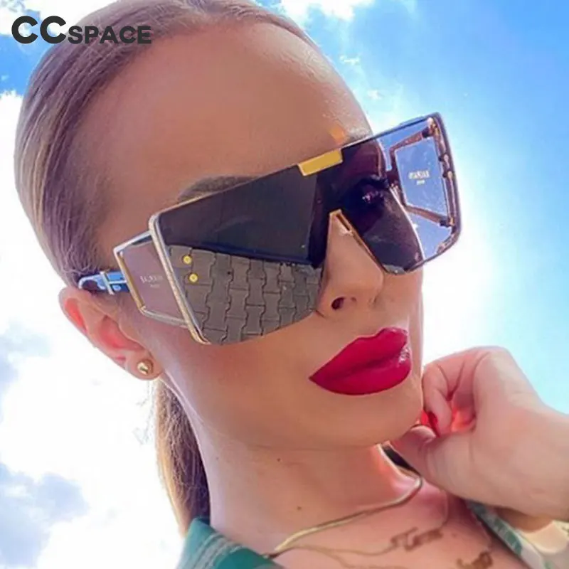 46588 квадратные негабаритные солнцезащитные очки с одним объективом ретро