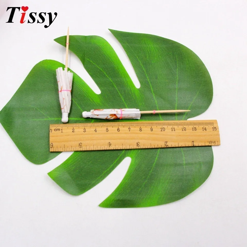 1set Flamingo DIY Paper Umbrella Drink Picks Paperboard Crafts Straws Pineapple For Summer Birthday Hawaiian Party Decorations