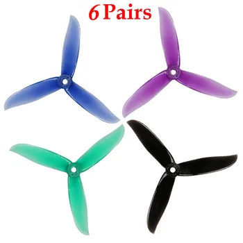 

6Pairs FOXEER DALPROP CYCLONE T5047C 5047 5x4.7x3 3-blade POPO Propeller CW CCW PC Triblade Props Paddle fr RC FPV Racing Drone
