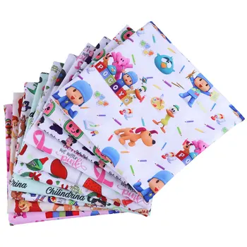 

50*145CM cartoons pattern Polyester cotton Fabric Patchwor Printed for Tissue Kids Home Textile for Sewing Doll Dress Curtain