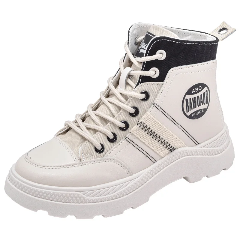 New 2020 Autumn Winter Ladies Fashion Shoes Autumn Comfortable Leather Boots Thick Ankle Boots Female Women Shoes 35-40