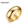 Meaeguet-bagues de mariage classiques pour femmes et hommes, Bijoux ronds en acier inoxydable, vente en gros, Bijoux de mariage, 7mm de large ► Photo 1/6