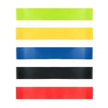 5 шт./лот, резинки для йоги, Уличное оборудование для фитнеса, Пилатес, спортивные тренировочные резинки, 0,5 мм-1,1 мм