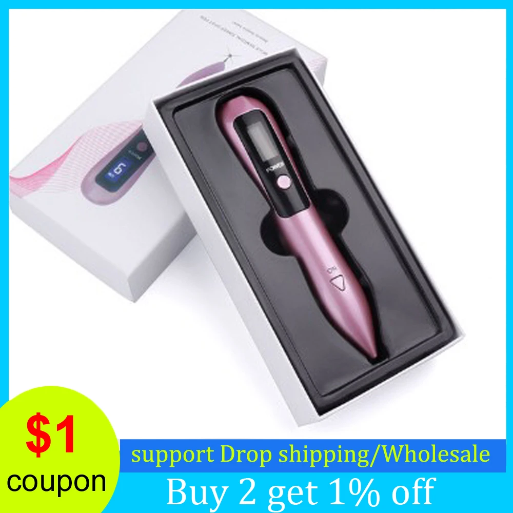 

LCD Plasma Pen 9 Level LED Lighting Laser Mole Tattoo Removal Machine Face Care Skin Freckle Tag Wart Dark Spot Remover