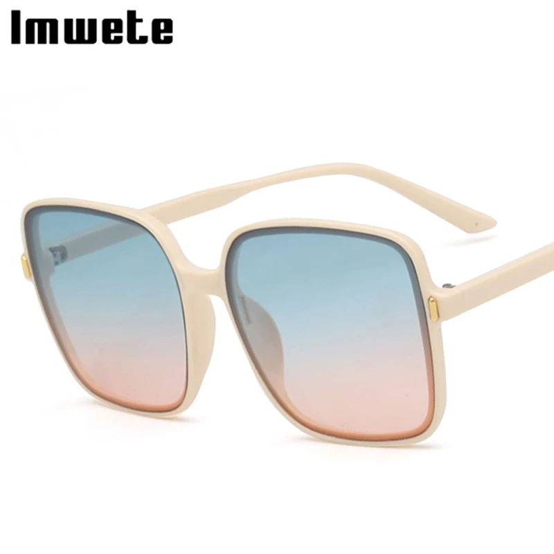 Imwete Oversized Sunglasses Women Luxury Designer Vintage Square Sun Glasses Classic Eyewear for Lady UV400 Big Frame big sunglasses for women Sunglasses