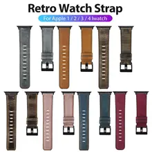 Сменный кожаный ремешок для Iwatch 4 3 2 1 ремешок для наручных часов браслет Ретро браслеты аксессуар-ремешок для Apple Watch 1/2/3/4 Новинка