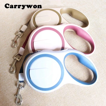 

Carrywon Fashion Round Controllable Dog Leash Lead Top Pet Supplies Automatic Retracable Collar Harness Rope Leads Tractor