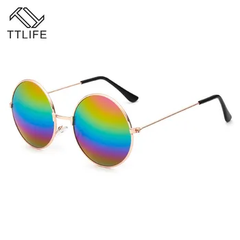 

TTLIFE Fashion Round Sunglasses Women Vintage Luxury Brand Design Black Mirror Sun Glasses Female Gafas De Sol Eyewear