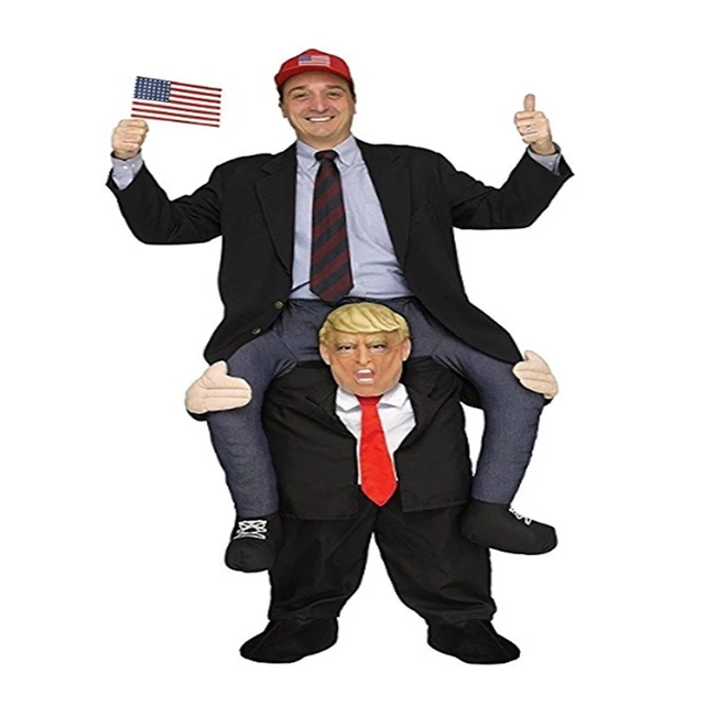 Funny Cosplay Donald trump Pants Halloween Party Costumes Horse Ride On Clothes Carry Back Novelty Mascot Outdoor Toys 2