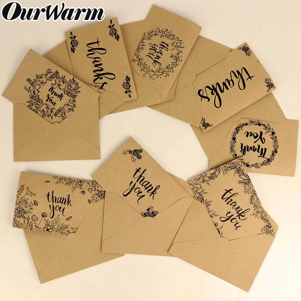 Ourwarm Tarjeta De Agradecimiento Con Sobres Carta De Invitacion De Boda De 6x4 Pulgadas Tarjetas De Felicitacion Para Invitados Invitacion Boda 8 Uds Tarjetas E Invitaciones Aliexpress