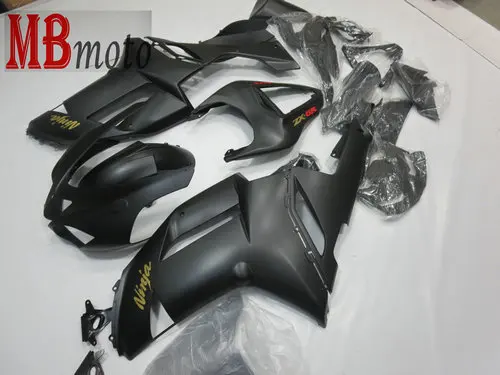 Ветровое стекло Обтекатели для ZX-6R 2007 2008 NINJA ZX пластиковый комплект впрыска мотоцикла обтекатель комплект хорошее качество УФ - Цвет: matte black
