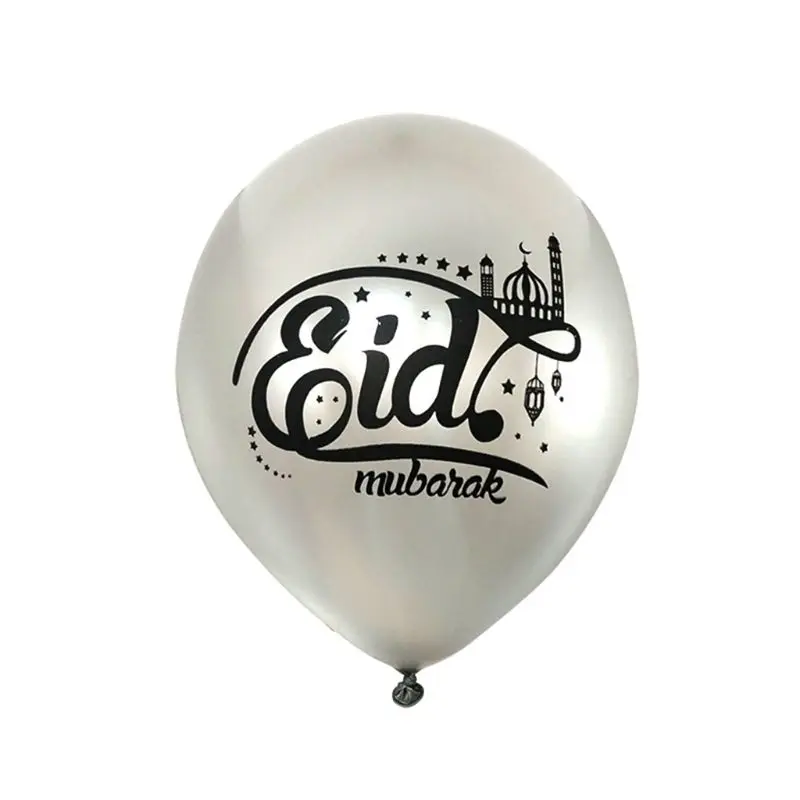 

50Pcs 12inch Eid Mubarak Latex Ballons Matte Colour Mixture Ramadan Kareem Muslim Islam Party Supplies