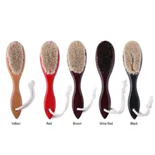 Деревянная ручка Для мужчин лицо, борода расческа Парикмахерская усы Массажная щетка для бритья лица шеи волос гребень для вычесывания животных 5 видов цветов Для мужчин инструмент для ухода за волосами