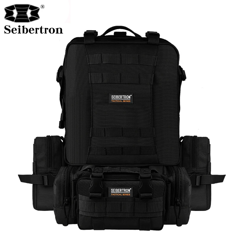 Seibertron 50L Molle Высокая емкость Водонепроницаемый Mochila Militar Тактический штурмовой
