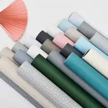 

Simple Wallpaper Self-adhesive Plain Solid Color PVC Living Room Bedroom Shop Waterproof Decorative Wall Stickers