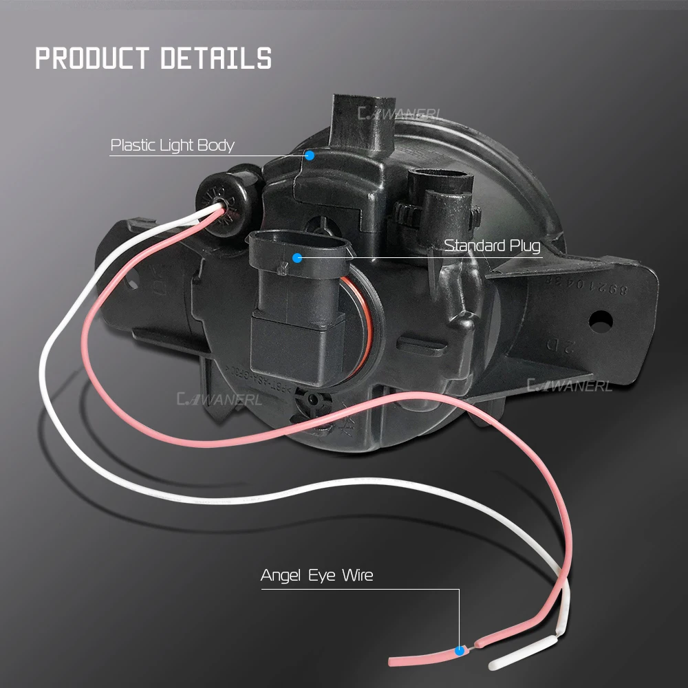  Cawanerl For Renault Grand Modus 2004-2013 Car H11 LED Fog Light Bulb Angel Eye Daytime Running Lig - 4000193252106