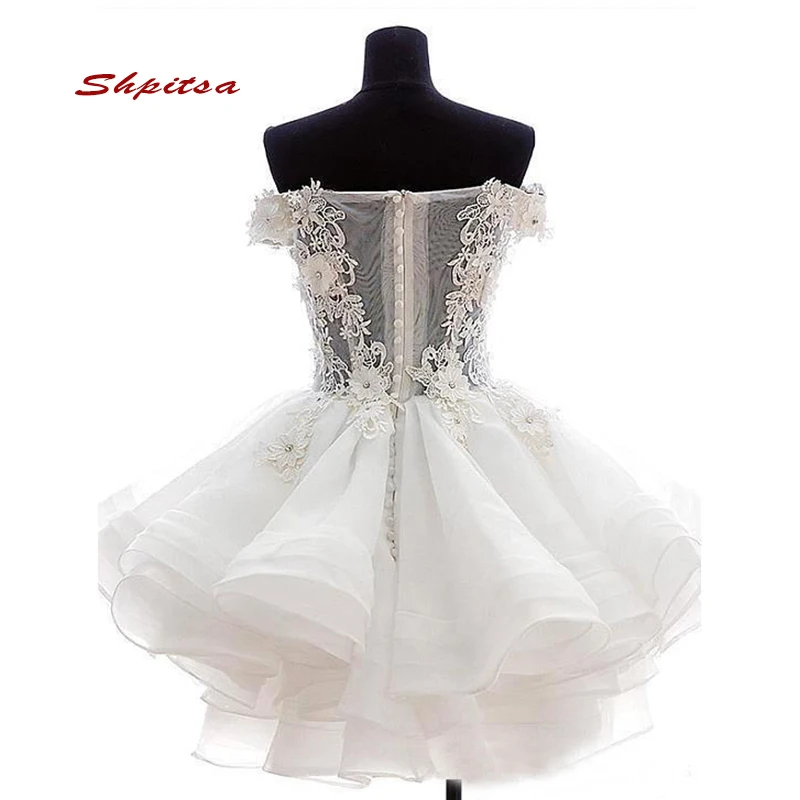 White Short Lace Cocktail Dresses Party Graduation Women Prom Plus Size Coctail Semi Homecoming Formal Dresses