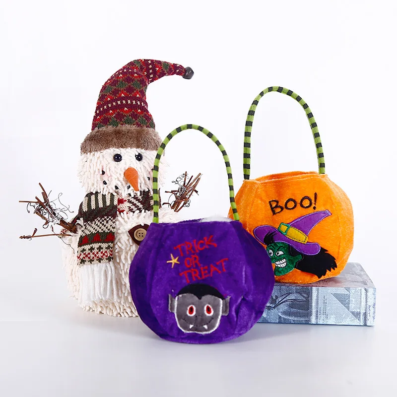 

Halloween Lantern Basket Decorative Props Children's Portable Pumpkin Bag Gift Bag Candy Bag Cloth Bag Toy Dressing Accessories