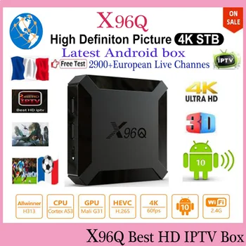 

2020 Newest X96Q Android 10.0 TV Box 4K 3D+1 year Best HD IPTV 2900+European Live Channels French Germany Spanish Italy Arabic
