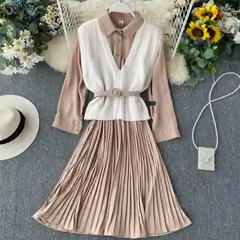 

NiceMix Vintage Slim Button Autumn Winter Bodycon Knit Sweater Midi Pencil Dress Party Women Casual Long Sleeve Office Sheath Ve