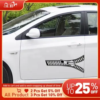 

Colorful Zipper Car Stickers Car Rearview Mirror Sticker Auto Body Styling Stickers Accessories
