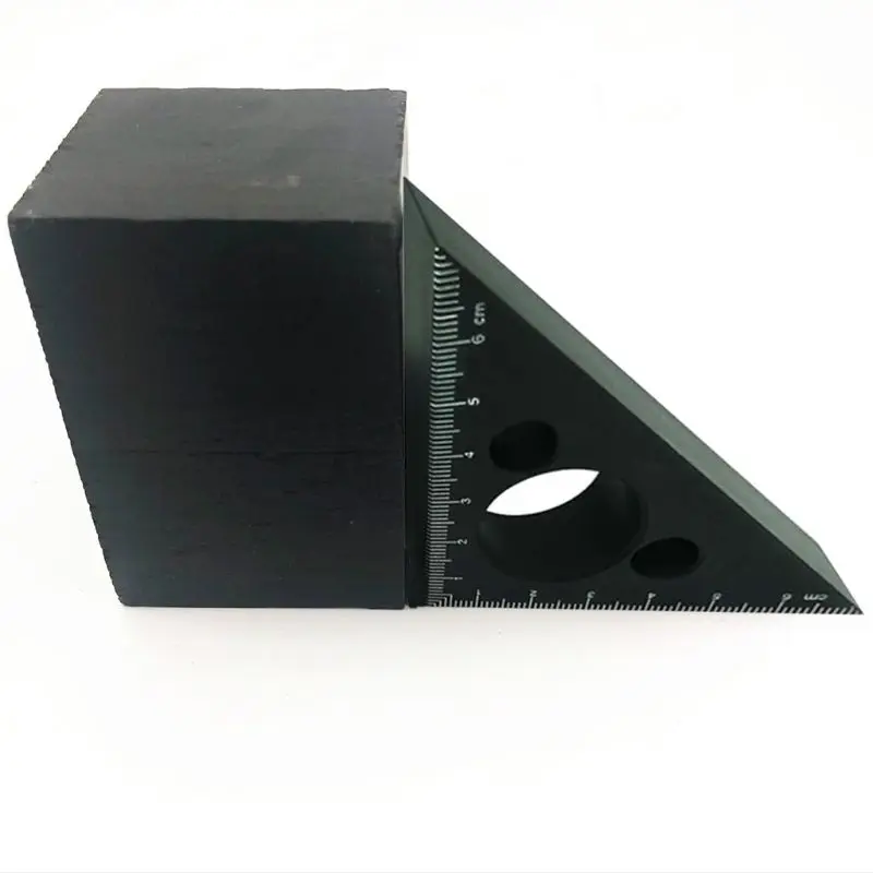 90 ° прямоугольный треугольная линейка из алюминиевого сплава Деревообработка DIY измерительные инструменты Горячая продажа A5YD