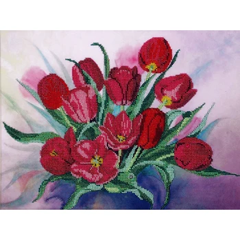 

БН-3099 Set for embroidery with beads Hobby & Pro' Tulips's 40*30 cm