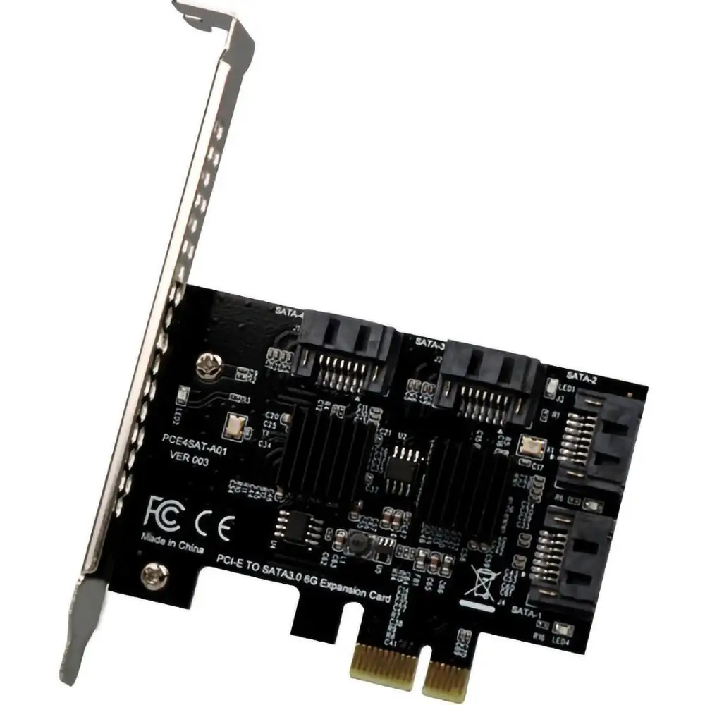 Настольный PCI-E до 4 портов SATA 3,0 карта расширения жесткого диска с Diver CD контроллер-концентратор адаптер мультипликатора