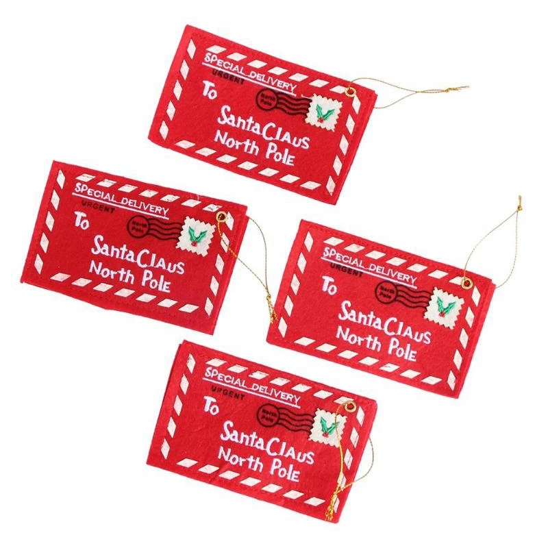 ABUI-20Pcs конверт, мешок конфет для Санта Клауса, конверт с вышивкой, Рождественское украшение, подарок для ребенка