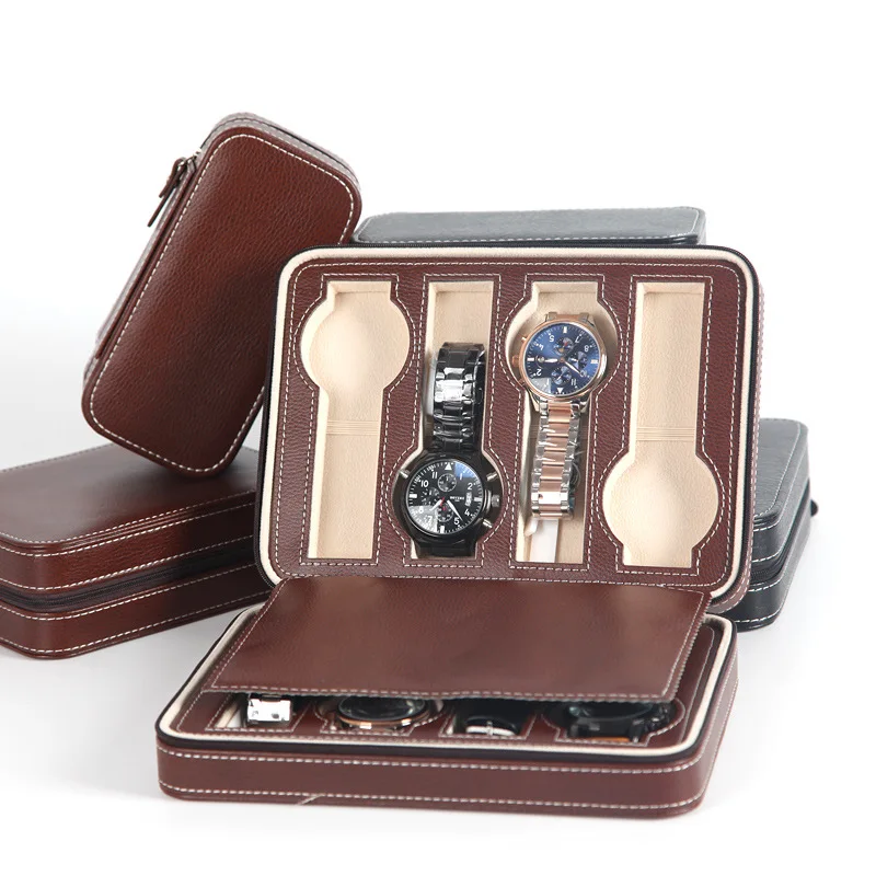 

Watch Box Watch Zipper Bag Storgage Bag Watch Box Leather Bag Portable Zipper Watch