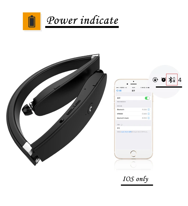 Bluetooth 5.0 sem fio fones de ouvido