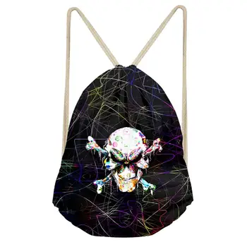 

Cool Skull 3d Print Drawstring Bag Teenager Boys Girls Storage Bag Women Men Travel Gift Bag Fashion Gym Backpack Bookbag