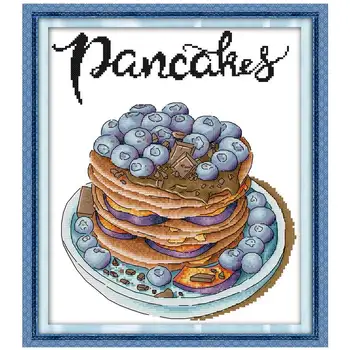 

Blueberry cake painting counted printed on the canvas 11CT 14CT DIY kits Cross Stitch embroidery needlework Sets handmade