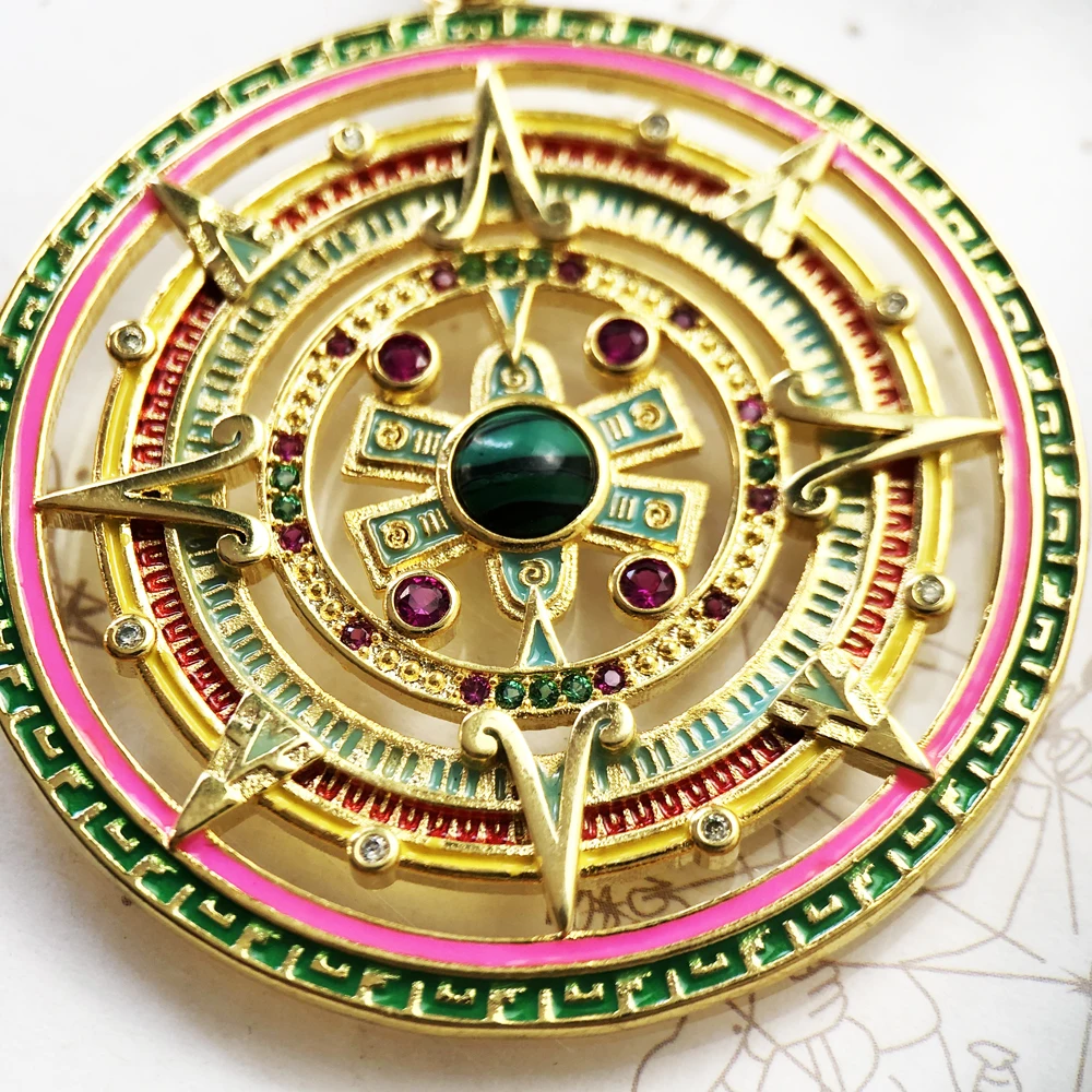 Pendants Golden Mythical Aztec Amulet,2020 New Jewelry Vintage 925 Sterling Silver Accessories Powerful Magic Gift For Women - Image 5