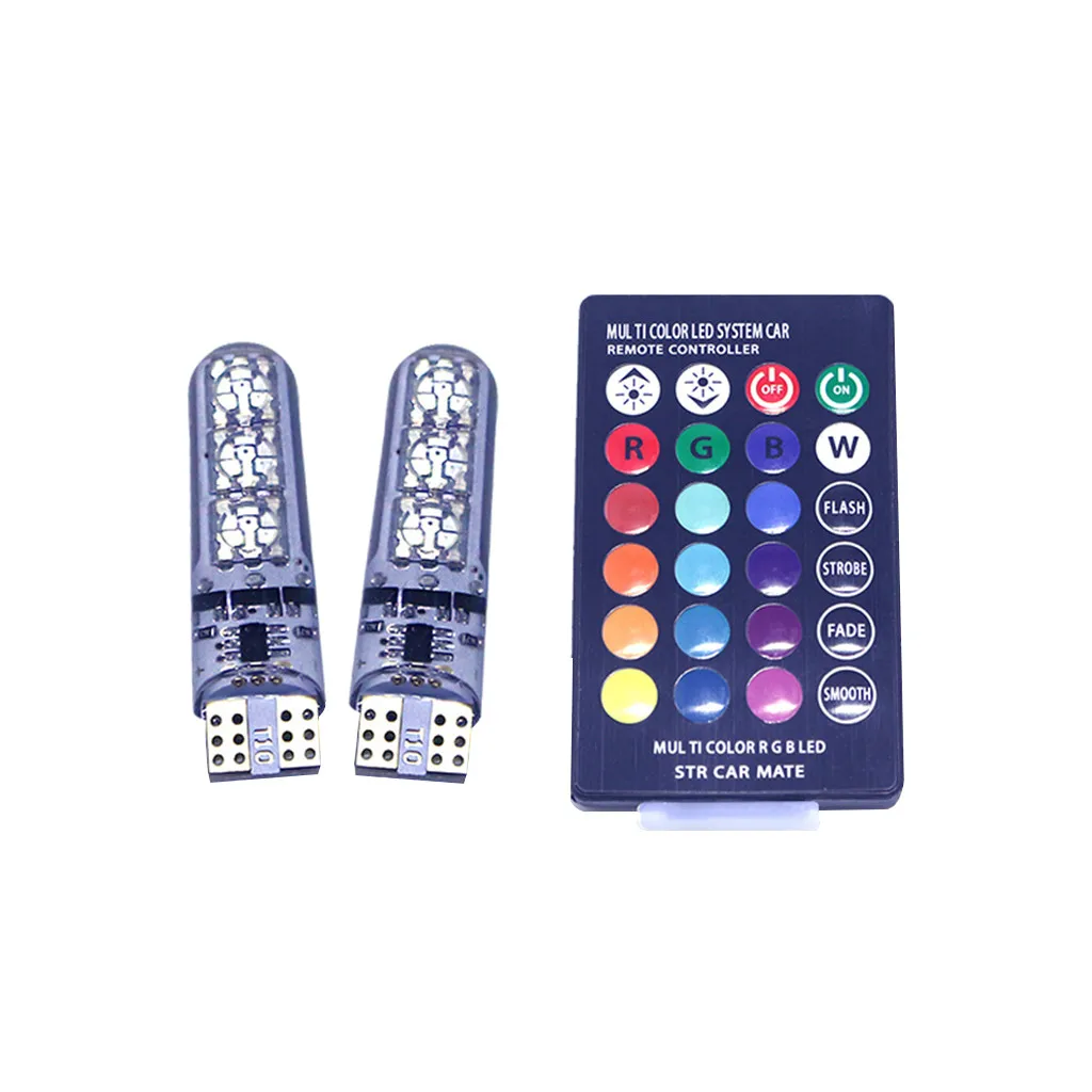 ƈ x T10 5050 силиконовый 6 SMD пульт дистанционного управления RGB светодиодный