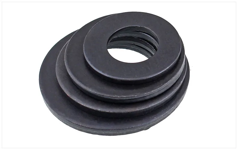 100Pcs DIN125 ISO7089 M2 M2.5 M3 M4 M5 M6 M8 Carbon Steel Flat Machine Washer Plain Black Washer Furniture Gaskets