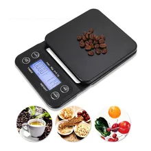 

Intelligent Electronic Kitchen Scale 3kg LCD Digital Coffee Scale With Timer Weight Balance Household Scale Food Timing Weighing
