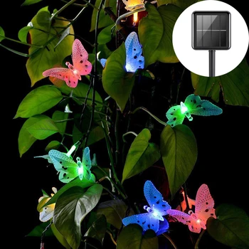 

Solar Butterfly LED Light String Garland Fairy Lights for Indoor Outdoor Garden Party Christmas Decoration