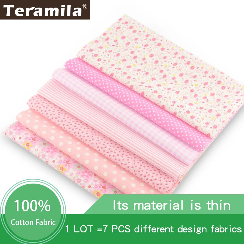 1Sets 7 Pieces Plain Cotton Patchwork Fabric Fat Quarter Bundle for Art Work Quilting Sewing Decoration Clothing Home Textile|fabric leopard|fabric