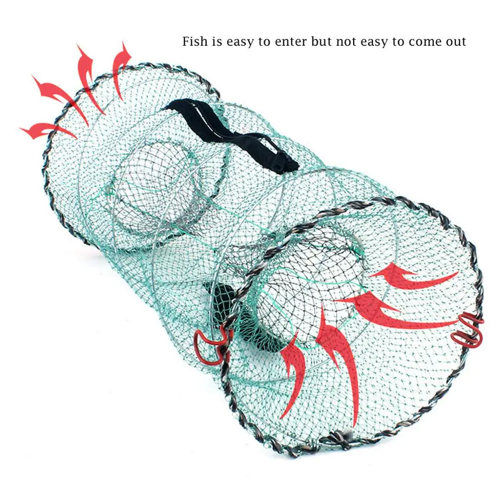 Folded Fishing Net Trap Portable Zipper Bait for Shrimp Crayfish Crab Baits Fish Shrimp Net#1c08