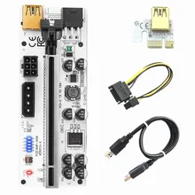 Adaptateur PCI E Riser VER 009S PLUS Express, 1x4x8x16x, usb 3.0, carte SATA 15 broches à 6 broches, 1 pièce