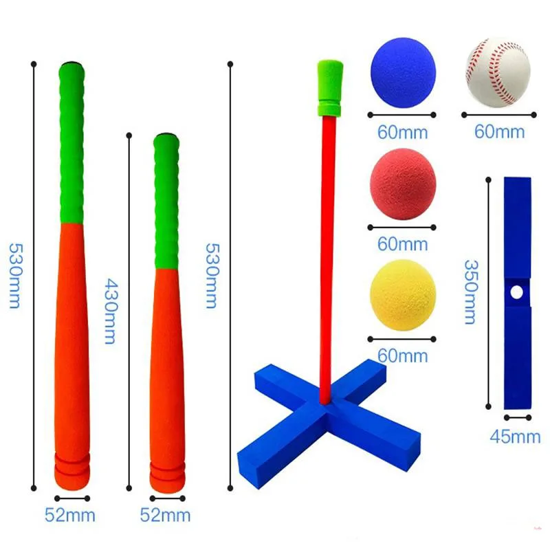 16/21in 2In1 Baseball Batting Set And Pitching Machine Golf Toy For Kids ToddlersTeeball Kit For Children Toddler Boys And Girls