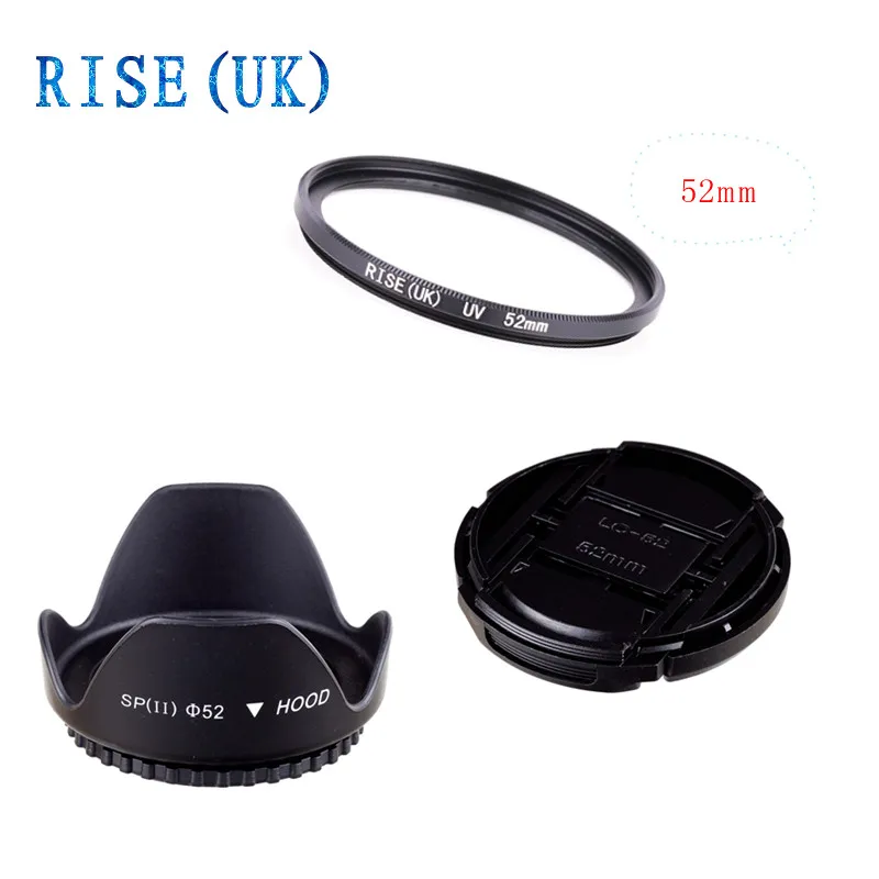 52 Millimetri Uv Filter Lens Hood Set Per Nikon D5600 D5500 D5300 D7500 D3400 D3300 D750 D5 E Nikon Af-P 18-55Mm Lens