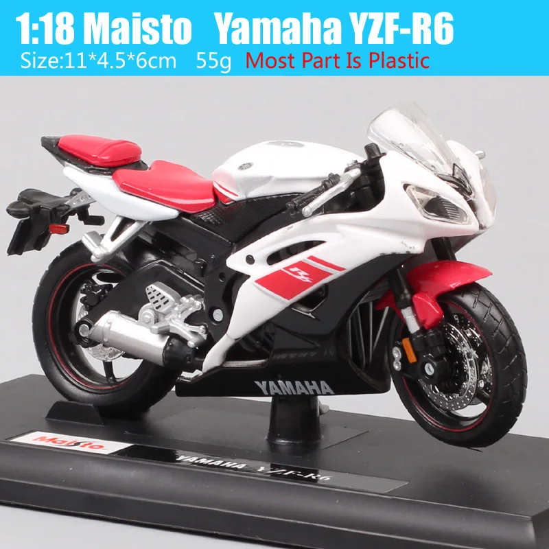 New Miniature Maisto 1:18 Scale YAMAHA YZF-R7 Motorcycle Diecast Model Kids Toys 
