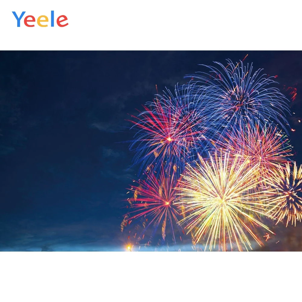 Рождественский фон Yeele с новогодним светом фейерверк для новорожденных