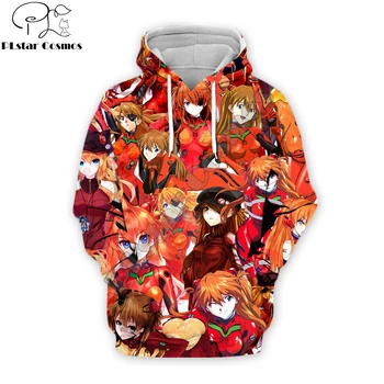 

Cool Anime Harajuku Hoodie Asuka Langley Soryu 3D All over Printed Men&Women Cosplay streetwear Sweatshirt/Hoodie
