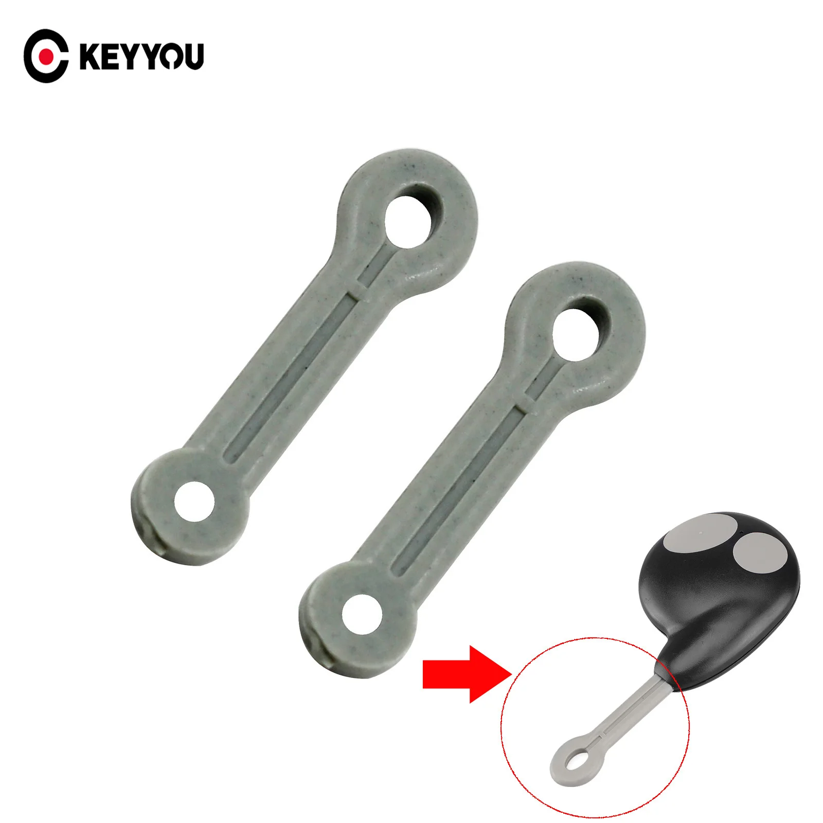 KEYYOU 10x для Cobra Alarm 2 кнопки дистанционного ключа Fob удаленный брелок с кольцом