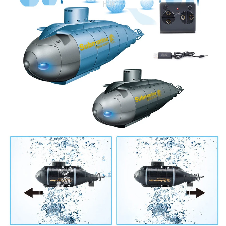 Mini Remote Control Submarine Boy Bath Toys for Kids Children Rc Boat Under Water Fish Tank Toy Electric Ship Girl 6 8 Years Old