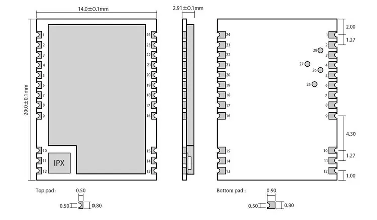 SX1262 LoRaWAN 433MHz ASR6501 TCXO cdebyte E78-400M22S модуль широкополосной связи модуль низкой мощности