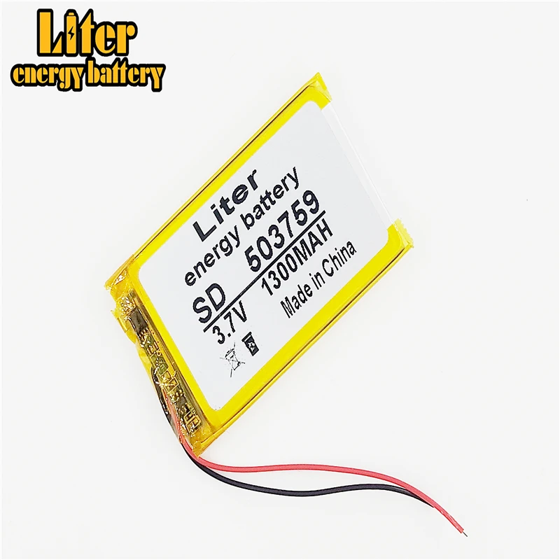 PL053759 3.7v 1300 battery For GPS 503759 Lithium Ion battery For MP4 player